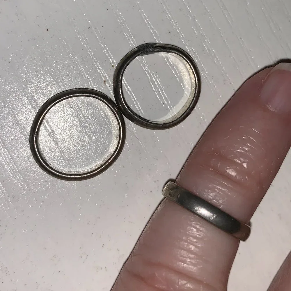 3/4 2.5mm Sterling Silver Plain band ring